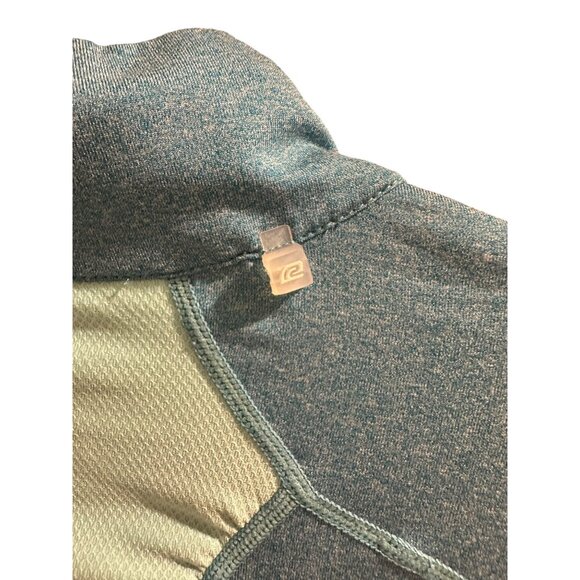 ๐ 2/$20 Road Runner Two Tones Turquoise Athletic Pullover with Thumb Holes sz L - Picture 8 of 10
